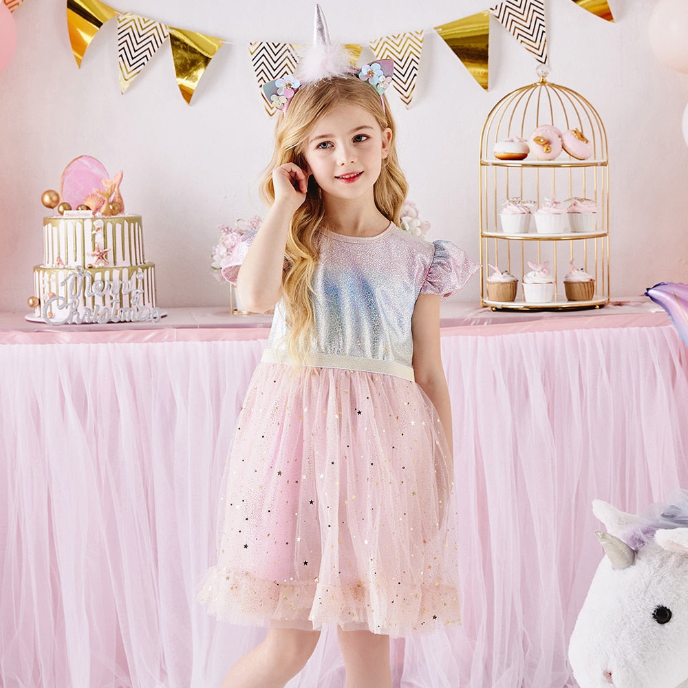 VIKITA Princess Girls Dress Children Clothing Girl Summer Sleeveless Dress Kids Dresses for Girls Toddler Girl Casual Dresses