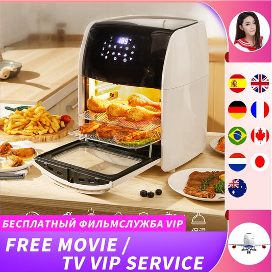 Visual window air fryer airfryer Digital Rapid Air Fryer Oven Rotisserie 10L Litre Home multifunctional Baking electric fryer