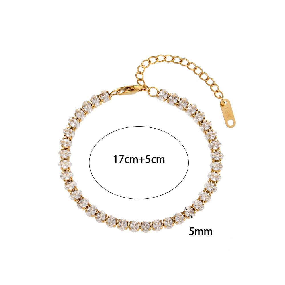 Color last 1-2 Years Miniamlist Gold Jewelry Street Style Stainless Steel 316L 18k Gold Plated Cuban Chain Bracelets For Women