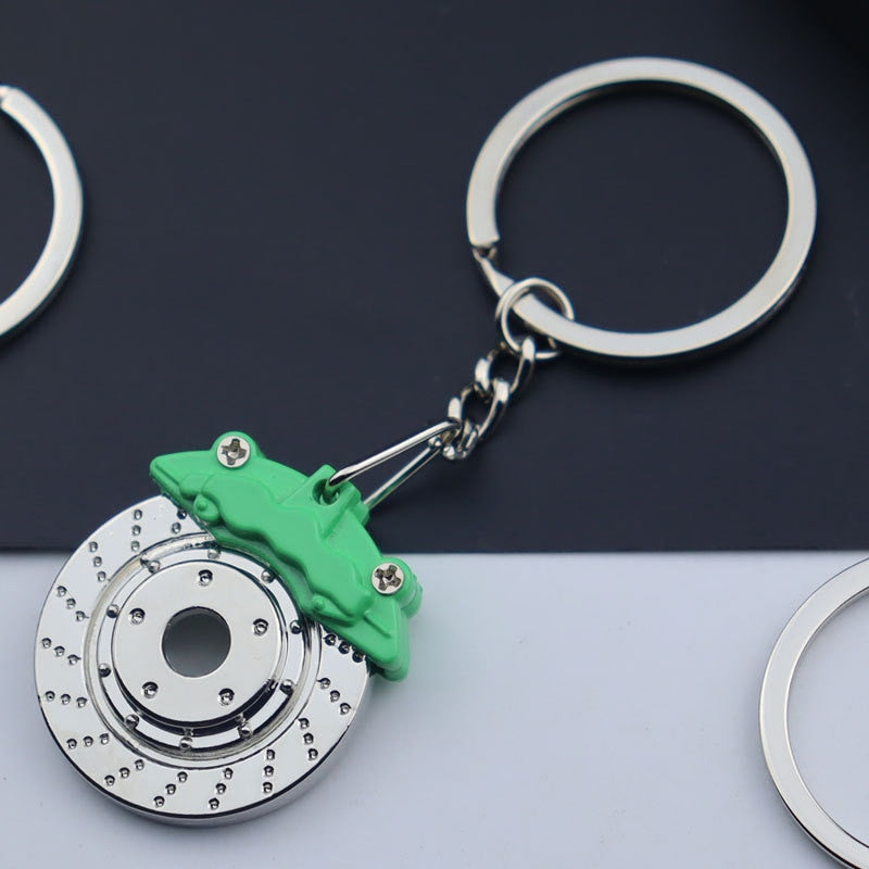 Creative gift car metal keychain turbo gear hub pendant brake disc shock absorber Pendant