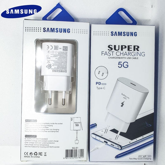 Original Samsung Note 10 plus MobilePhone super fast charger 25 w Travel Usb PD PSS Fast Charge Adapter For Galaxy Note 10+ s8 9