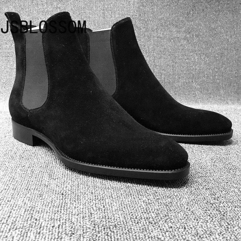 Soft Suede Nap Snow Boots Women's Top Quality Chelsea Boots Winter Chunky Boot for Men Warm Flats Shoes