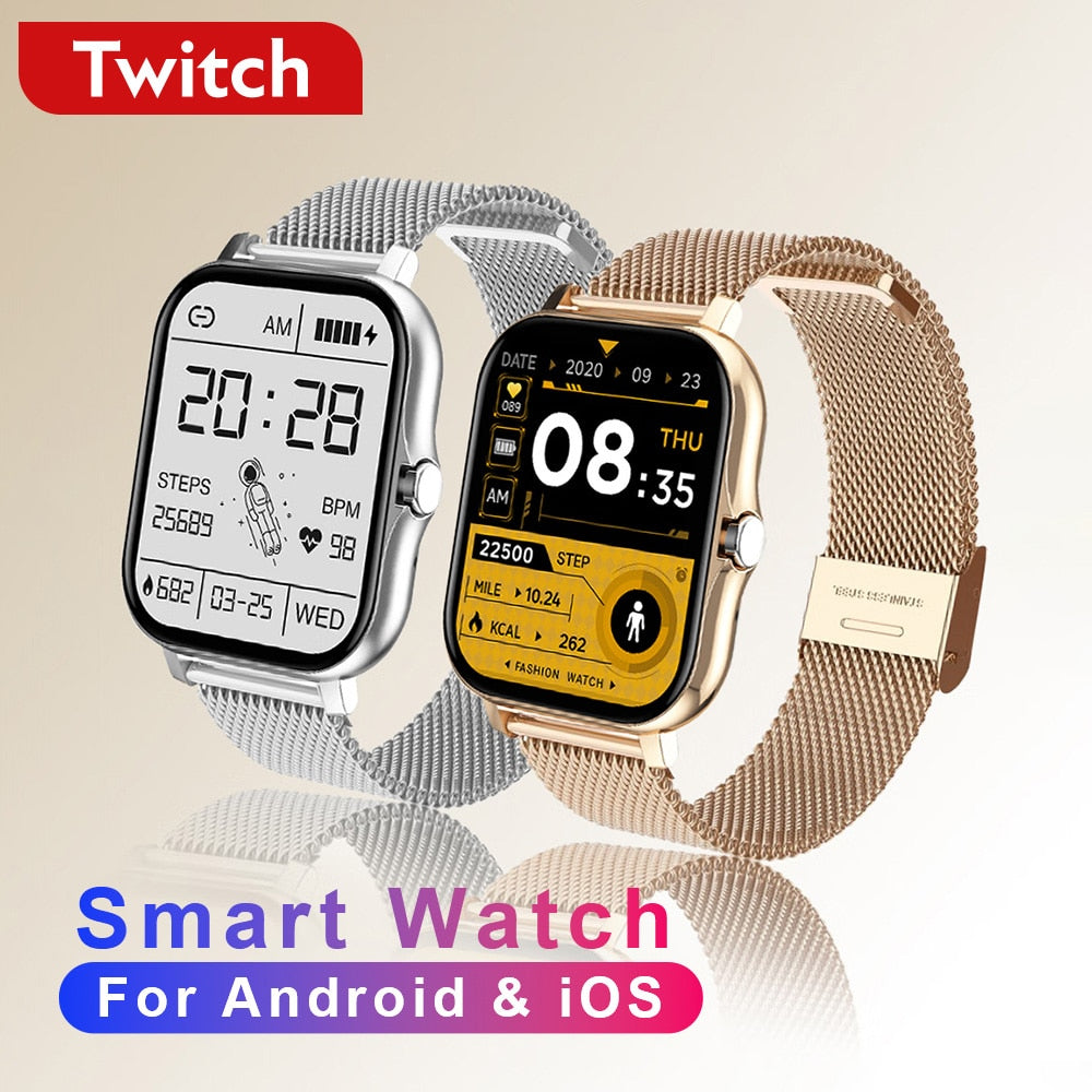 Twitch Bluetooth Smart Watch  For iPhone Huawei Sports Fitness Health Heart Rate Monitor Waterproof Digital Smartwatch Men Women