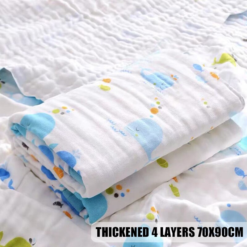 2PCS Baby Bath Towel Newborn Bathrobe Cotton Gauze 6 Layers Washcloth Blankets Child Robe Kids Facecloth Muslin bathroom towels