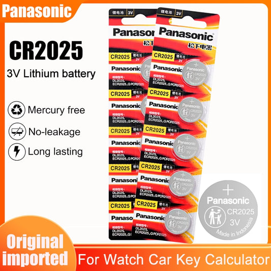 5-30PCS Original Panasonic CR2025 CR 2025 3V Lithium Battery For Remote Control Clock Watch Batteries Replace BR2025 DL2025