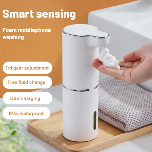 1PC White 300ML Automatic Foam Soap Dispensers Smart Foam Machine Infrared Liquid Soap Dispenser Pump Hand Sanitizer