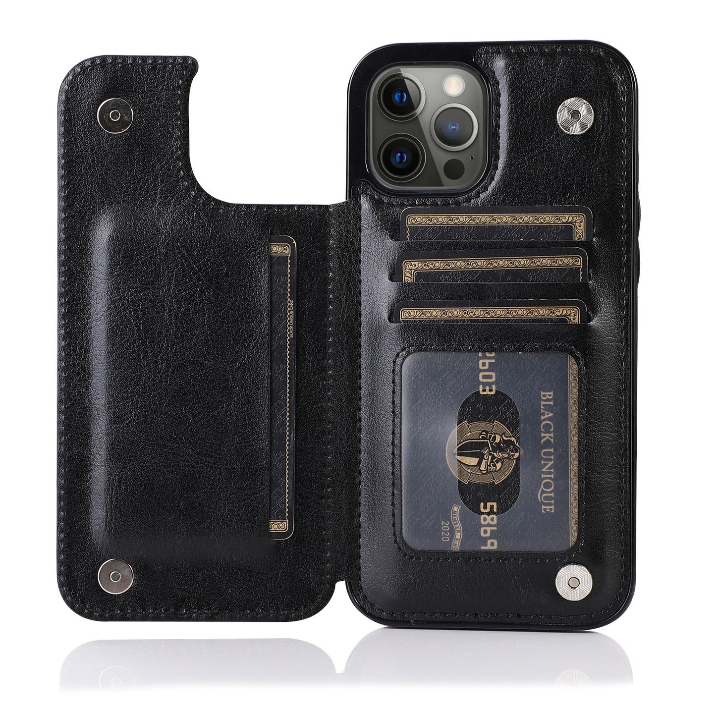 Retro PU Flip Leather Cover For iPhone 14 13 12 11 Pro Max Mini SE X XR XS Max 8 7 6 6S Plus Wallet Card Holder Slots Case