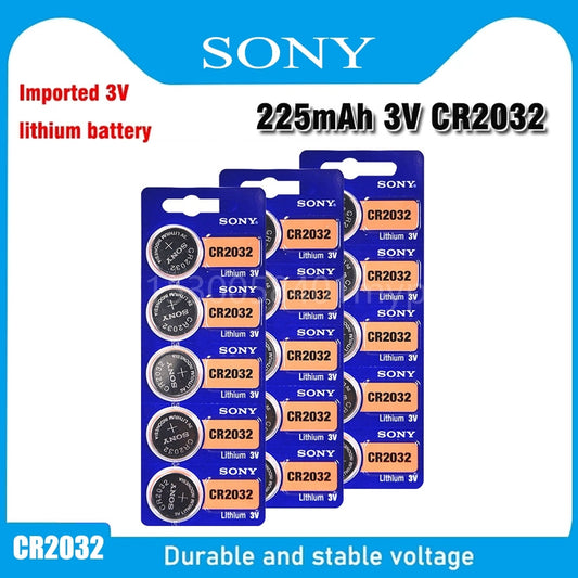 SONY Original CR2032 DL2032 ECR2032 BR2032 2032 CR 2032 3V Lithium Button Cell Coin Battery Long Lasting for Watches