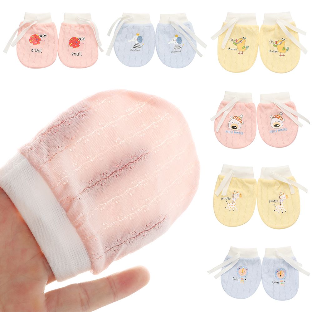 Breathable Infant Accessories Summer Newborn Mittens Full Glove Protection Face Scratch Baby Anti Scratching Gloves