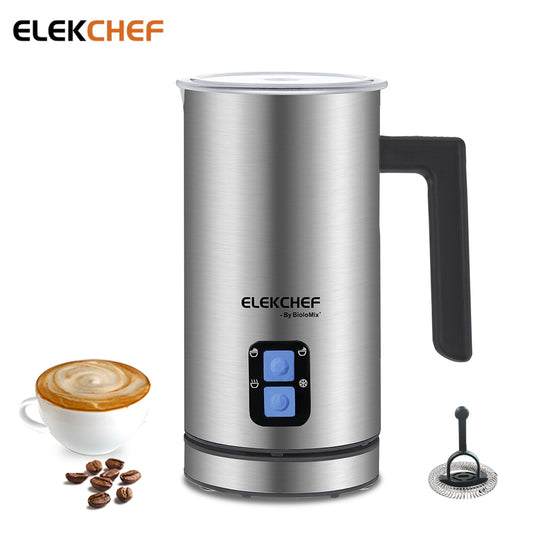 ELEKCHEF 4 in 1 Coffee Milk Frother Frothing Foamer automatic Milk Warmer Cold/Hot Latte Cappuccino Chocolate Protein powder