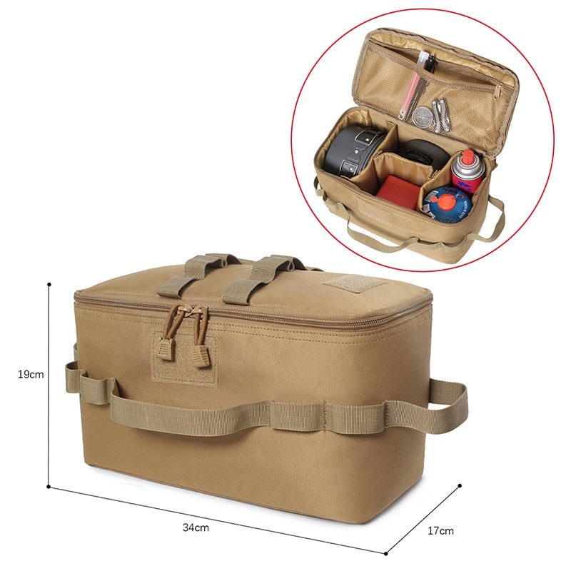 Camping Storage Bag picnic basket outdoor camping Lamps Gas Stove Gas Canister Pot carry bag storage sack Picnic Bag