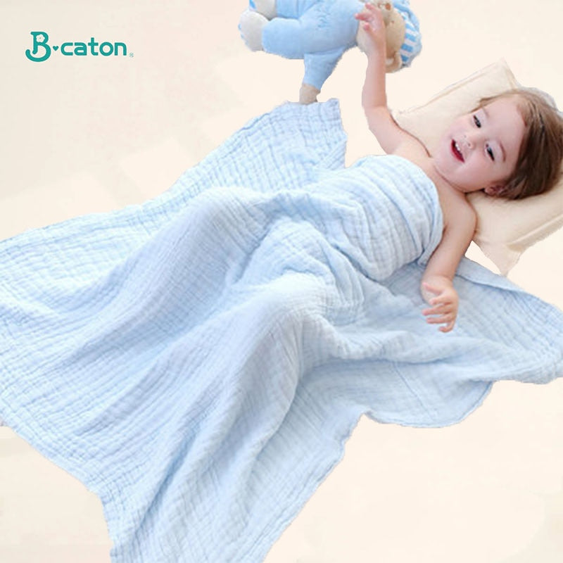 Baby Bath Towel Boy Girl 100% Cotton Baby Towel Blanket For Newborn Baby Bathrobe 6 Layers Gauze Washcloth Infant Swaddle