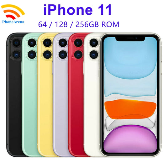 90% New Original Apple iPhone 11 iPhone11 64GB/128GB/256GB 6.1' Retina IPS LCD Face ID Factory Unlocked 4G LTE Cell Phone