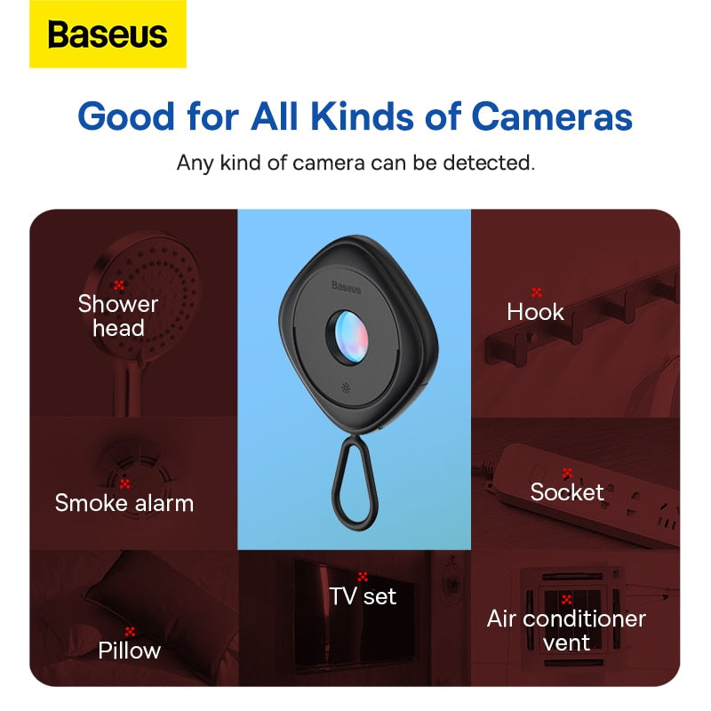 Baseus Camera Detector for Hidden Camera Portable Pinhole Hidden Lens Detect Gadget Anti-Peeping Security Protection