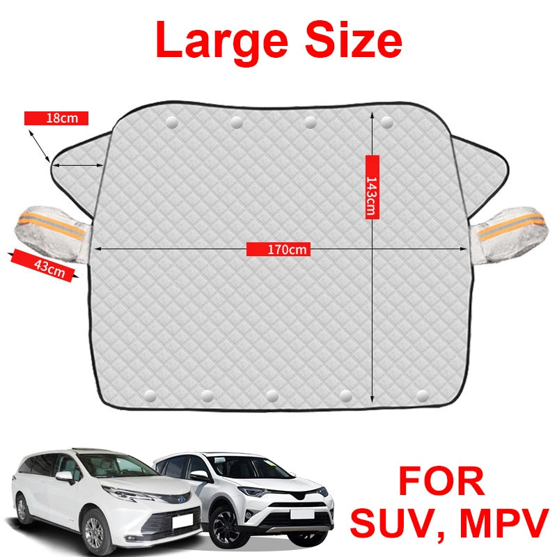 Car Snow Cover Car Cover Windshield Sunshade Outdoor Waterproof Anti Ice Frost Auto Protector Winter Automobiles Exterior Cover