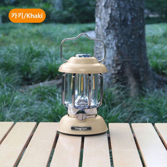 5500mAh Retro Portable Camping Lantern Outdoor Kerosene Vintage Camp Lamp 3 Lighting Modes Tent Light for Hiking Climbing Yard