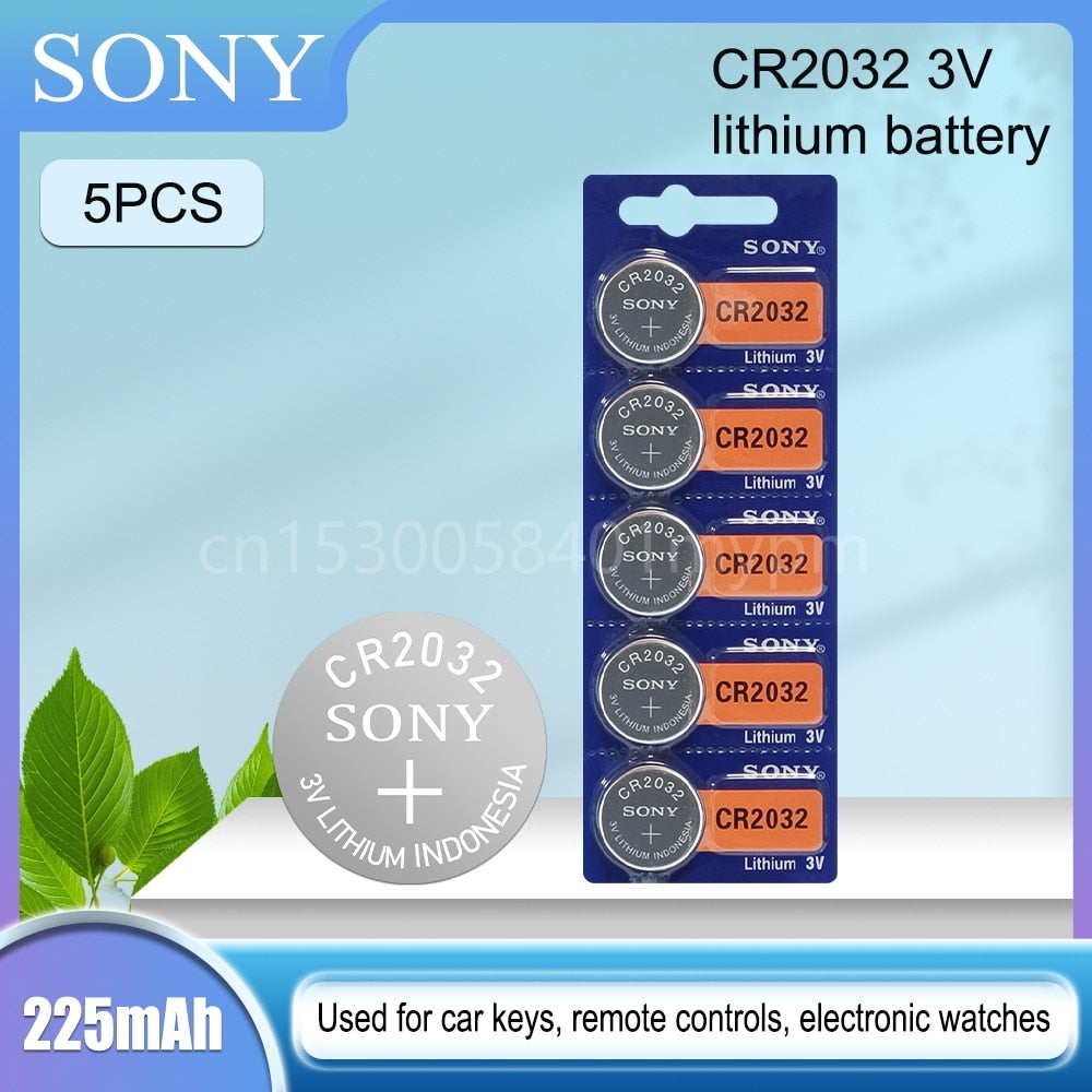 SONY Original CR2032 3V Lithium Batteries for Watch Car Keys Calculator Clock Computer DL2032 ECR2032 BR2032 Button Cell