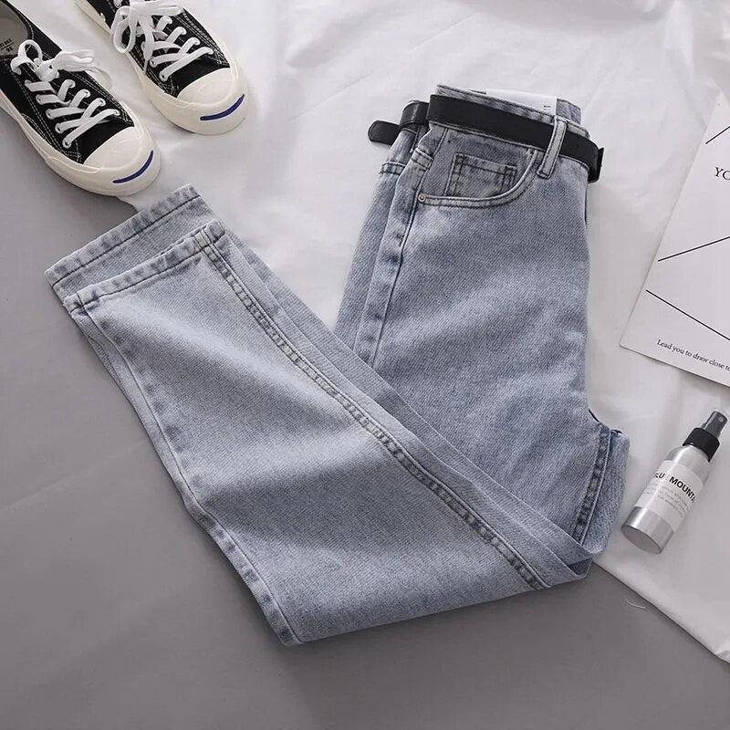 Jeans Women High Waist Straight Pants Femme Apricot Jeans High Waist Woman Trousers 2023 Clothing Pantalones Spodnie Damskie