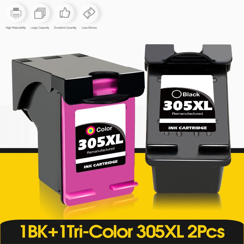 1SET Remanufactured Ink Cartridge for HP 305 XL 305XL Compatible For HP DeskJet 2700 2710 2720 2721 2722 2723 4110 4120 Printer