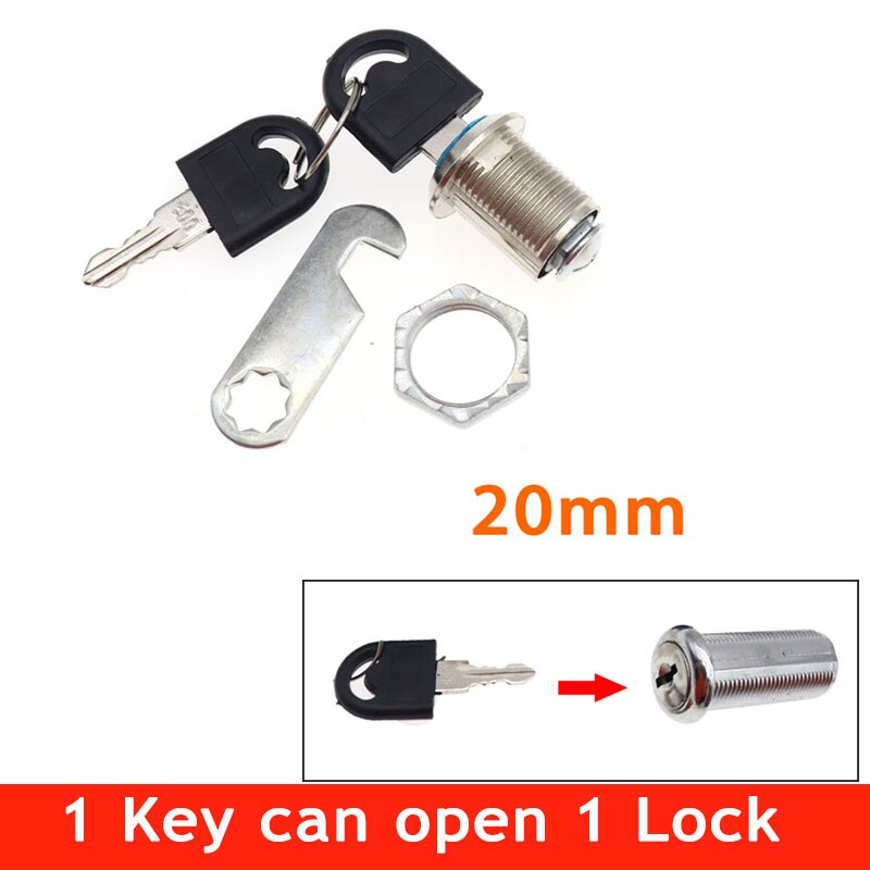 10/16/20/25/30/35/40mm Security Lock Filing Cabinet Post Mailbox Drawer Cupboard Locker Furniture Locks Drawer DIY Cabinet Tools