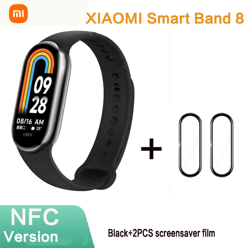 Xiaomi Mi Band 8 Smart Bracelet AMOLED Screen Heart Rate Blood Oxygen Bluetooth Sport Watch Waterproof Xiaomi NFC Smart Band 8