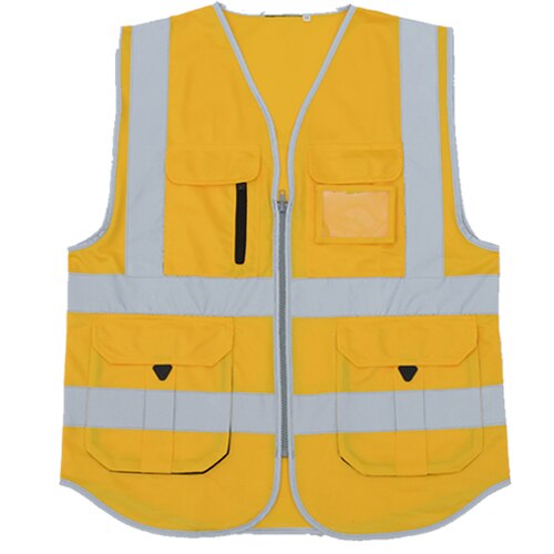 SFvest  construction  high visibility jacket reflective safety vest mens gilet fluorescent free shipping