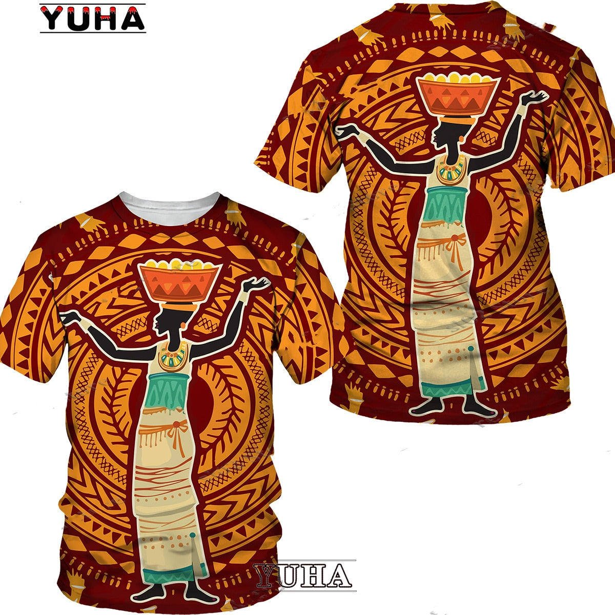 Ethnic Style 3D Print Graphic Tees Unisex Dashiki Clothes Summer African Men's Short Sleeve T Shirt Street Fashion Outfits Men