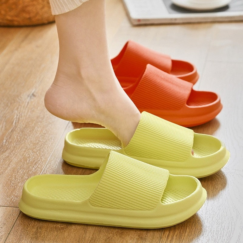 Thick Platform Bathroom Home Slippers Women Fashion Soft Sole EVA Indoor Slides Woman Sandals 2021 Summer Non-slip Flip Flops