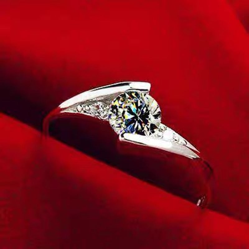 YHAMNI 100% Real Certified Tibetan Silver Rings for Women Men High Quality Round Zircon Wedding Engagement Band Gift Jewelry