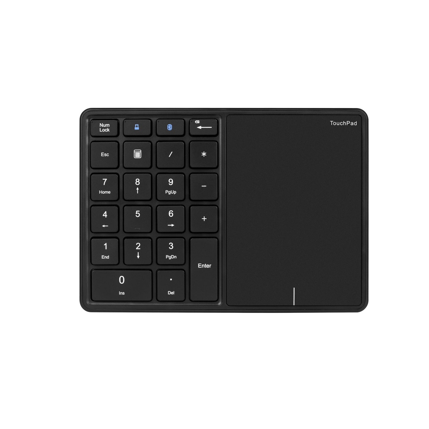 USB+Bluetooth Numeric Keypad with Touchpad Wireless Digital Keyboard for Mac OS Accounting Windows IOS 22 Keys Number Keypad