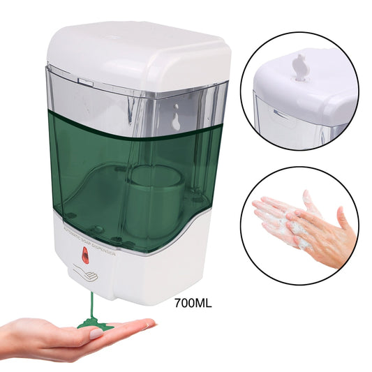 Automatic IR Sensor Soap Dispenser for Kitchen Bathroom 700ml Wall-Mount Touch-free Lotion Pump Touchless Liquid