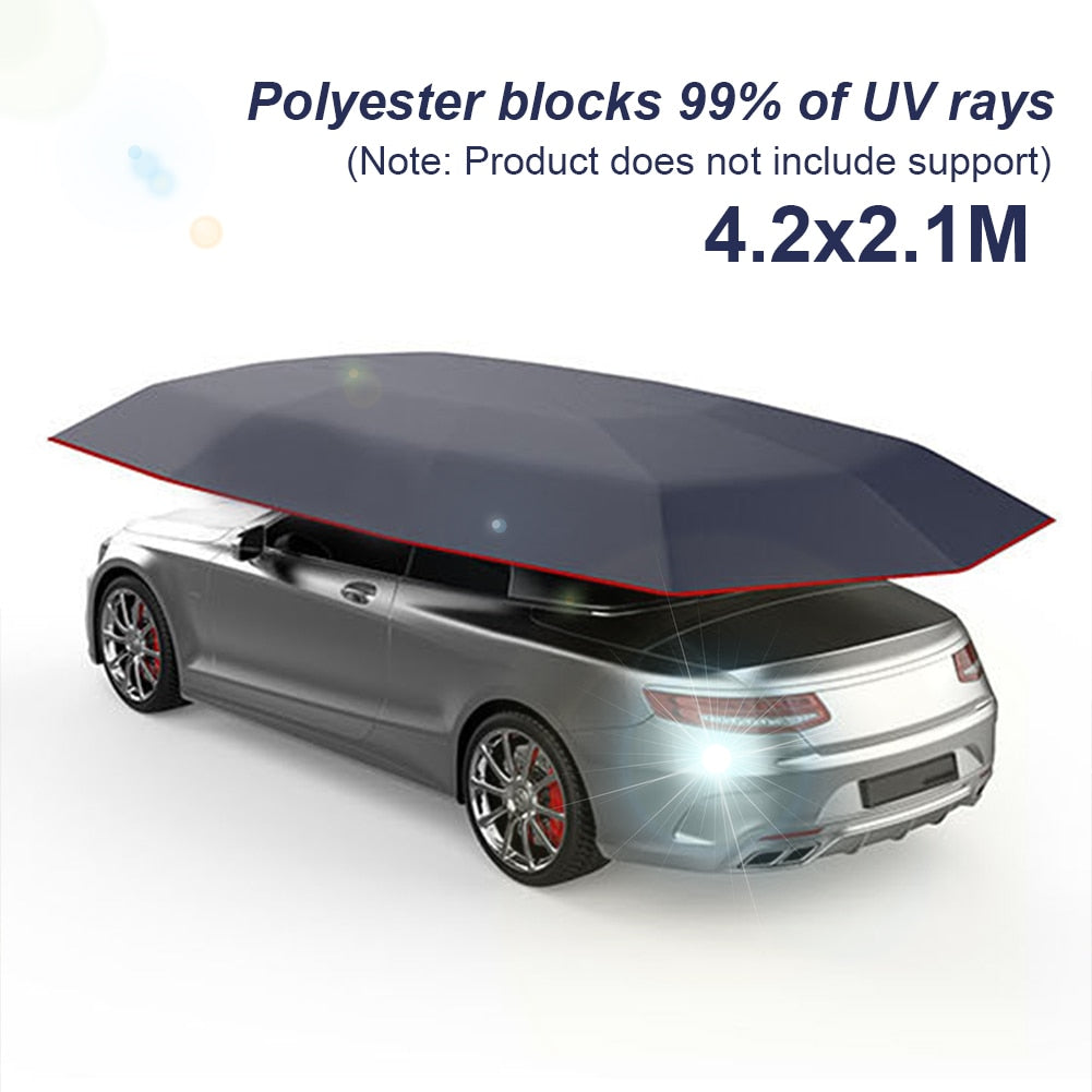 2.1x4.2m/2.3x4.5m Summer Car Cover Sun Protection Anti-Uv Canopy Auto SunShade Umbrella Oxford Cloth Awning Cover For Car Roof