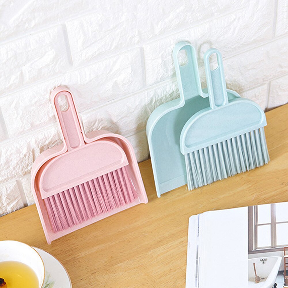 Desktop Cleaning Brootpan for Table Desk Keyboardm Dustpan Set Mini Handy Dust Cleaning Sweeping Brush Dus