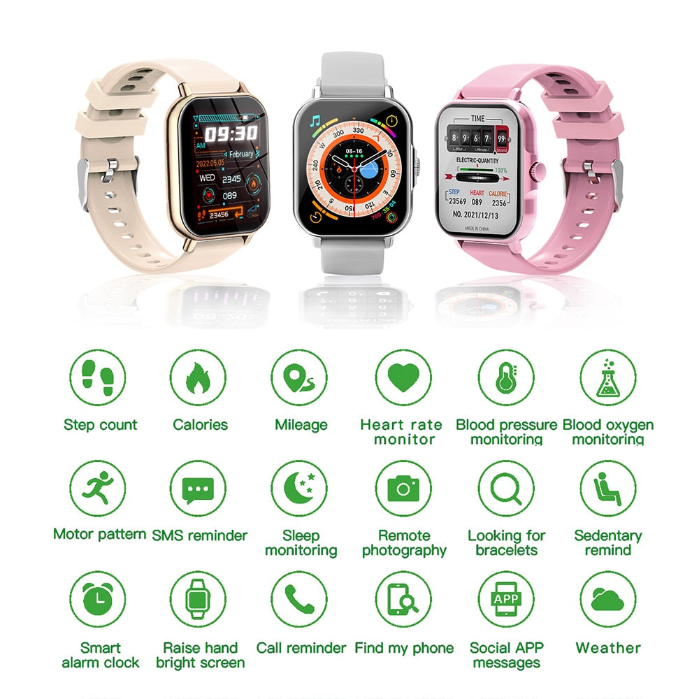 Twitch Smart Watch Men Women Multi-sport Mode Smartwatch Heart Rate Sleeping Monitor Bluetooth Call Wristwatch For Huawei Xiaomi