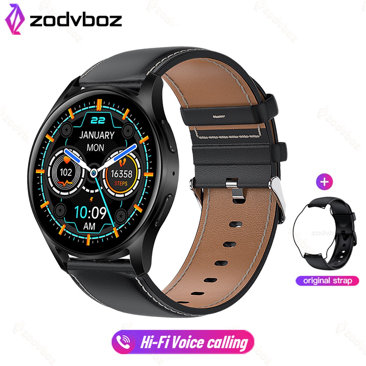 2023 latest men women smart watch Hi-Fi Voice Calling blood pressure heart rate monitoring sports fitness waterproof smartwatch