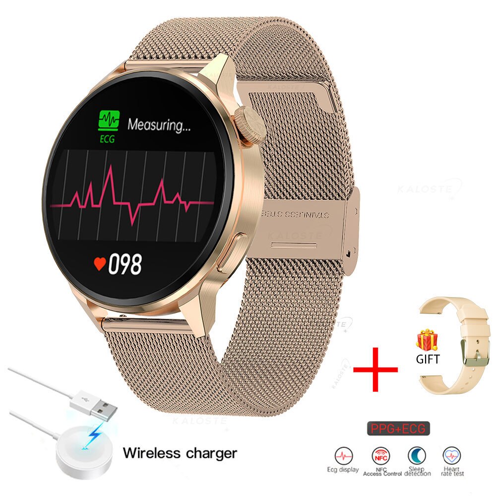 2022 New NFC Smart Watch Men Smart Bluetooth Call Sport GPS Track Smartwatch Women Heart Rate ECG PPG Smartwatch For Android ios