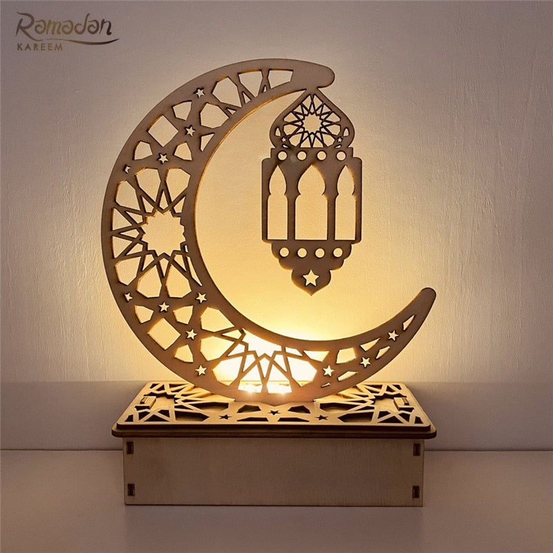 2023 Muslim Ramadan Decor Ornament EID Mubarak LED Festival Night Light Eid Al Adha Gift Gurbang Ramadan Decoration for Home