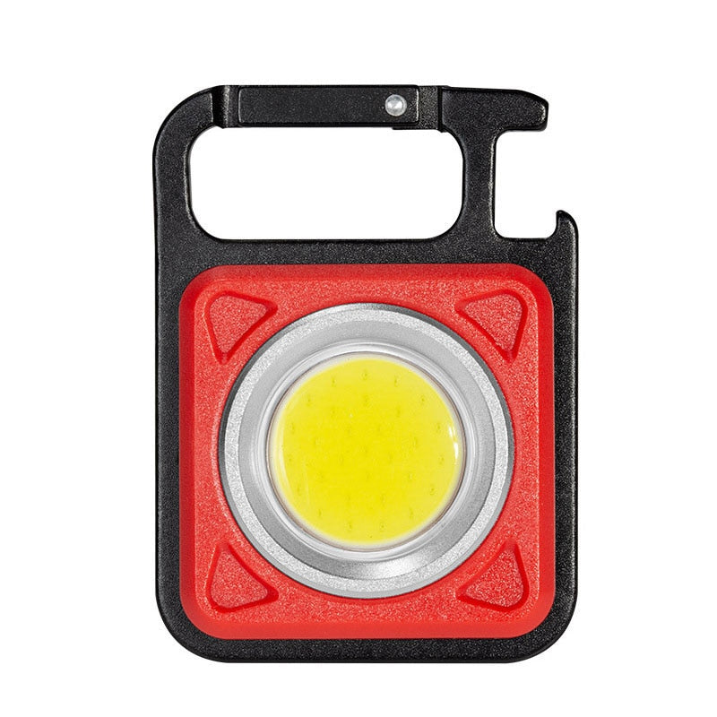 Super Bright Mini Flashlight COB Keychain Camping light Work Light Rechargeable Floodlight with Strong Magnet And Waterproof