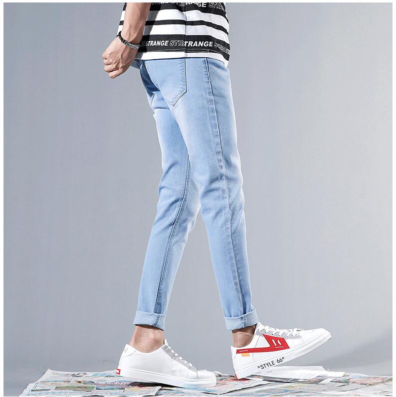 2022 New Men Stretch Skinny Jeans Fashion Casual Slim Fit Denim Trousers White Pants Male Brand Clothes Size 28-36