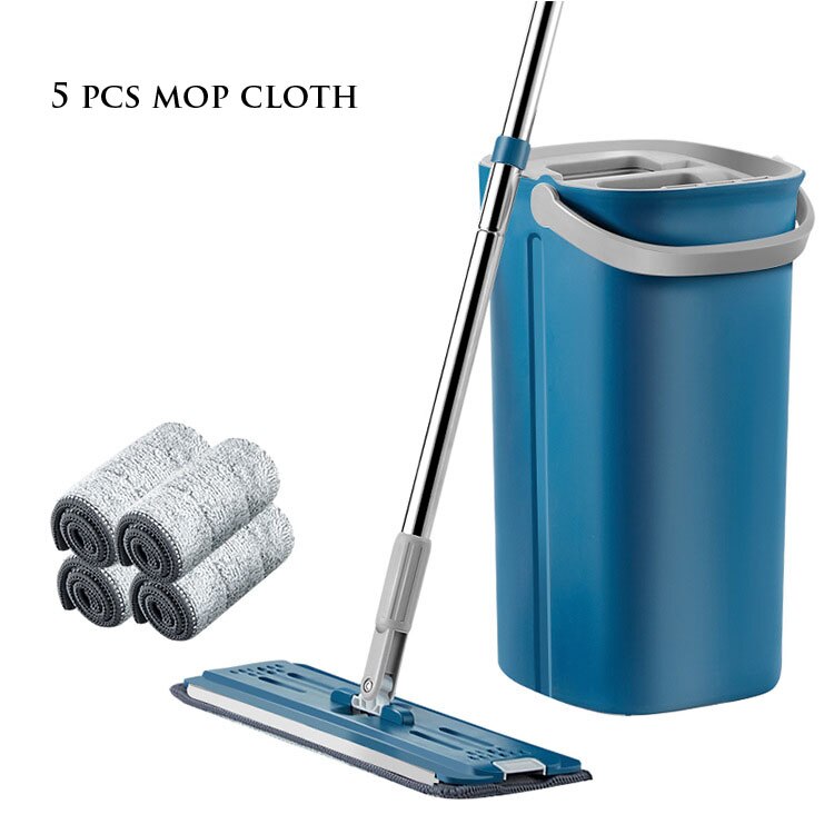 Free Shipping Mop With Bucket Microfiber Self-squeezer Easy To Drain For Window Washing Floors Mop Household Cleaning Tools