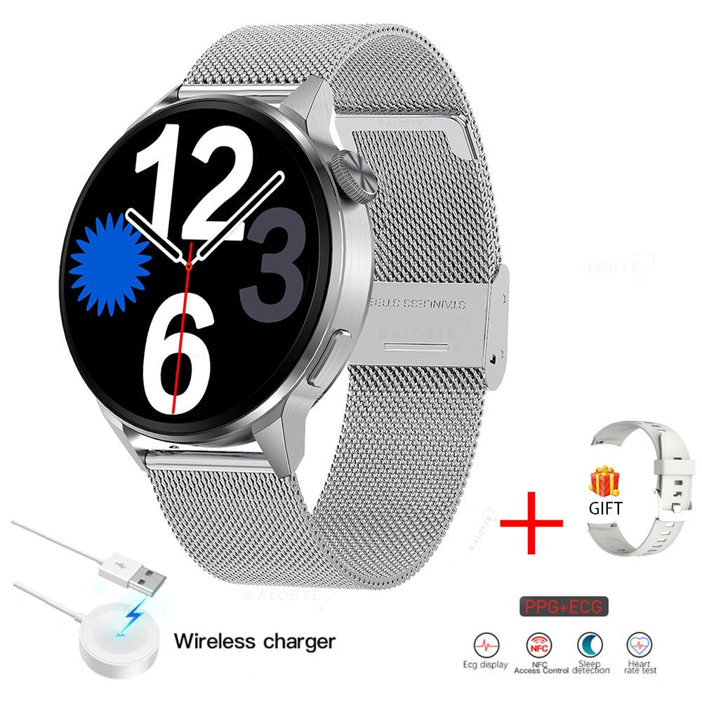 2022 New NFC Smart Watch Men Smart Bluetooth Call Sport GPS Track Smartwatch Women Heart Rate ECG PPG Smartwatch For Android ios