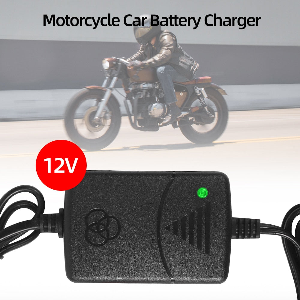 12V 1.3A Car Battery Charger Portable for Motorcycles, Electric Toys, Water Colloid Maintenance-Free Lead-Acid Batteries