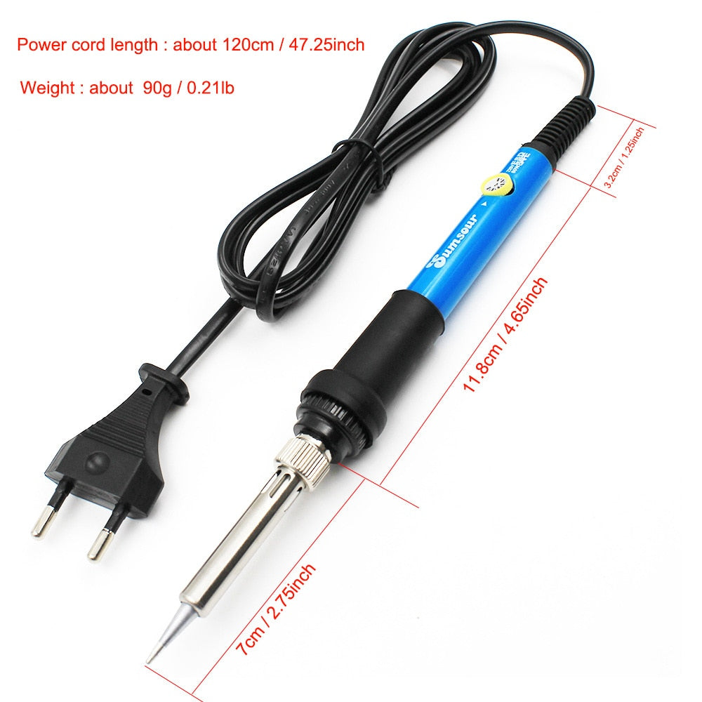 Adjustable Temperature Electric Soldering Iron V V 60W 80W Welding Solder Heating Nib Repair Tool