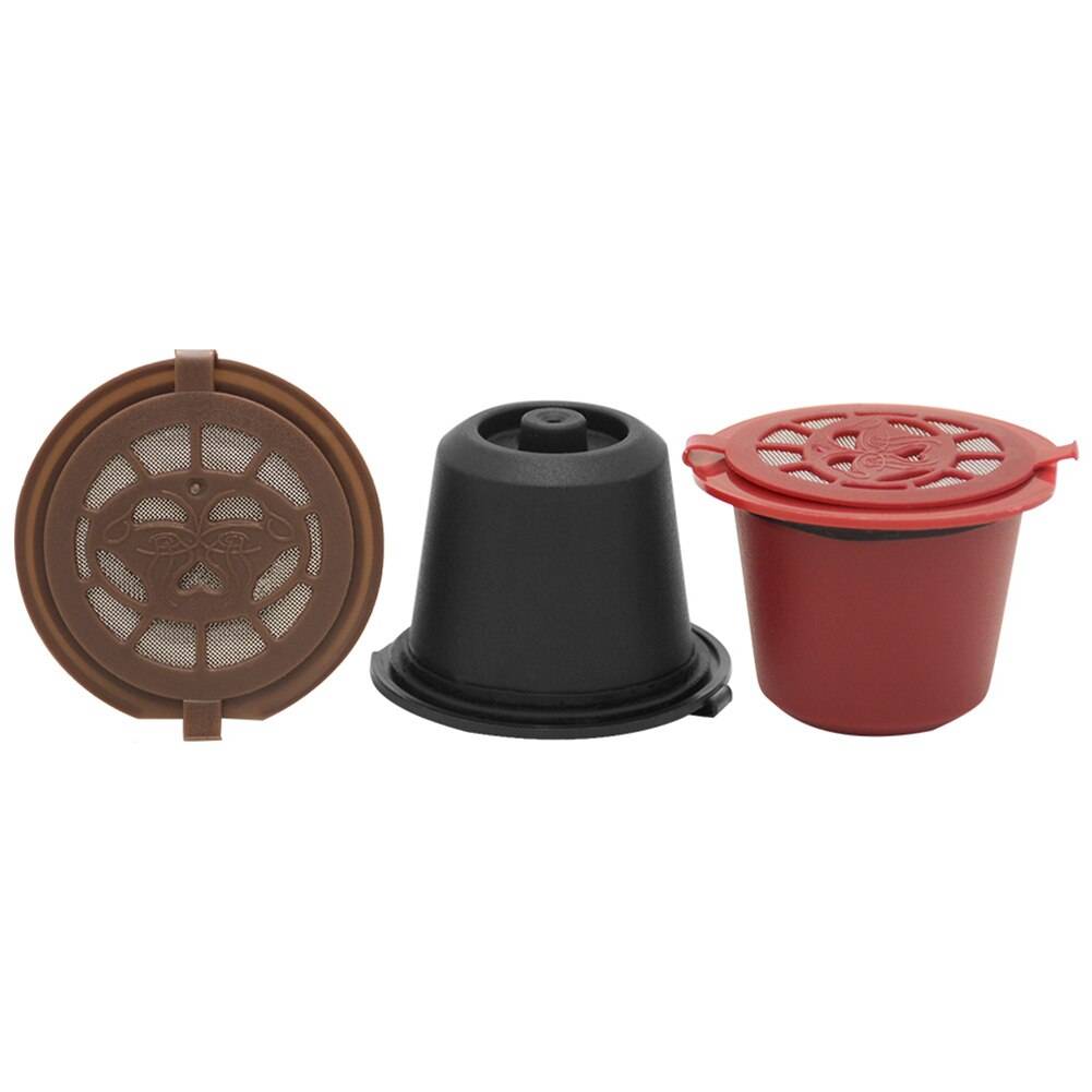 3pcs Refillable Reusable Coffee Capsule Filters for Nespresso Machine