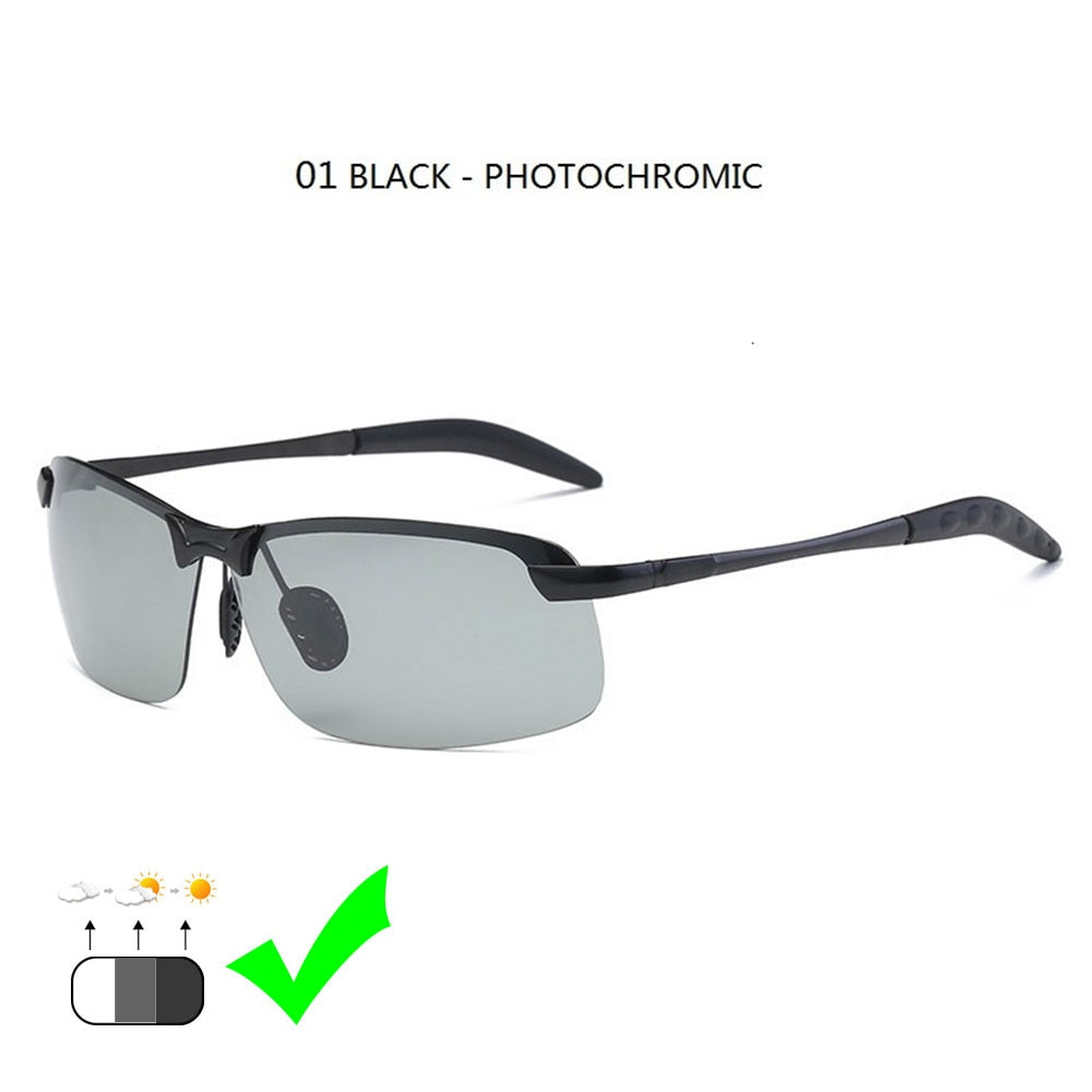 Photochromic Sunglasses Men Polarized Driving Chameleon Glasses Male Change Color Sun Glasses Day Night Vision Driver's Eyewear