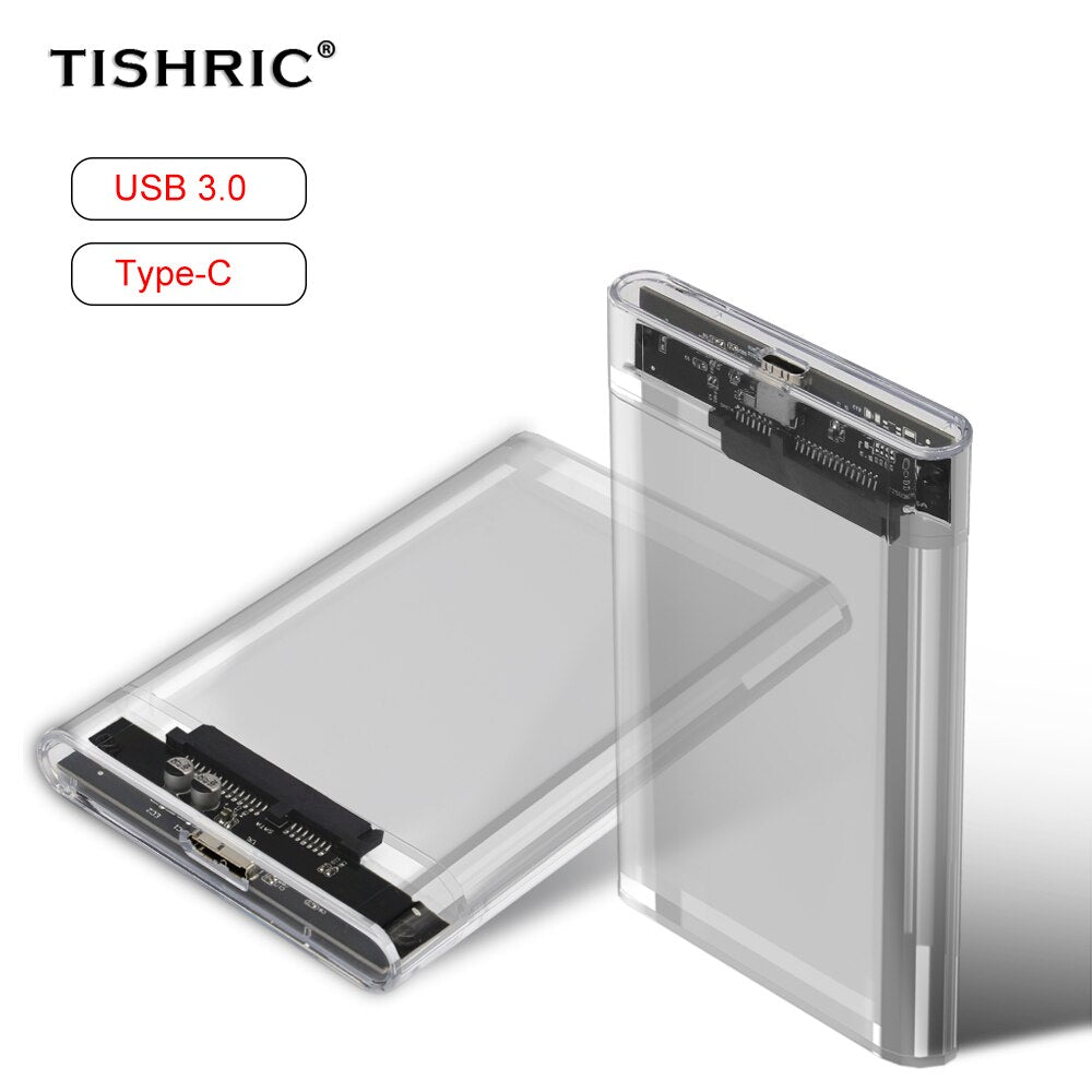 TISHRIC External HD Case 2.5 HDD Case SSD External Hard Drive Box Enclosure 6Gbps 10TB SATA to USB 3.0 Hard Disk Case Adapter