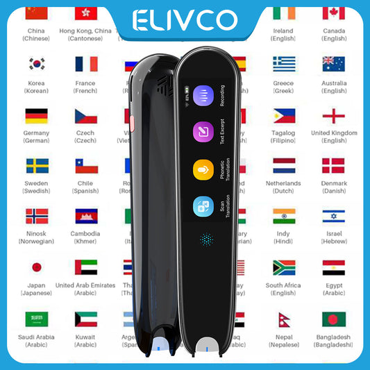 Smart Voice Scan Translator Pen Multifunction Translation Dictionary Pen Real-Time Language Translator Business Travel Abroad