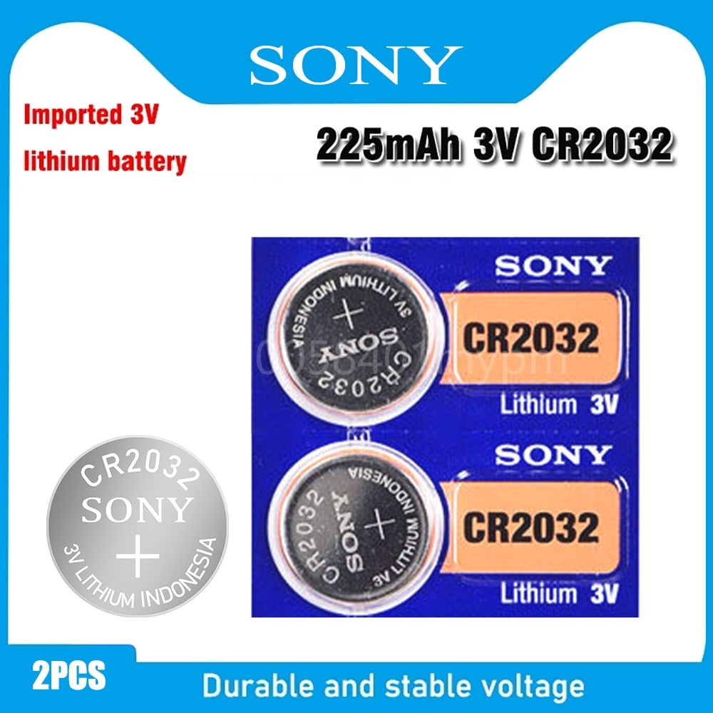 SONY Original CR2032 DL2032 ECR2032 BR2032 2032 CR 2032 3V Lithium Button Cell Coin Battery Long Lasting for Watches