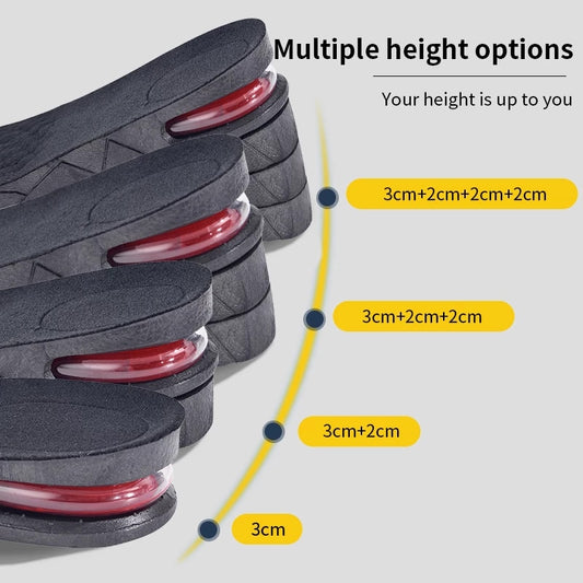 3-9CM Invisible Height Increased Insole Can Inserted Into The Sole Height Adjustable More Comfortable Supporting Insole Unisex