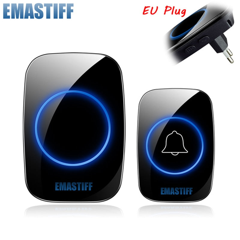 New Home Welcome Doorbell Intelligent Wireless Doorbell Waterproof 300M Remote EU AU UK US Plug smart Door Bell Chime